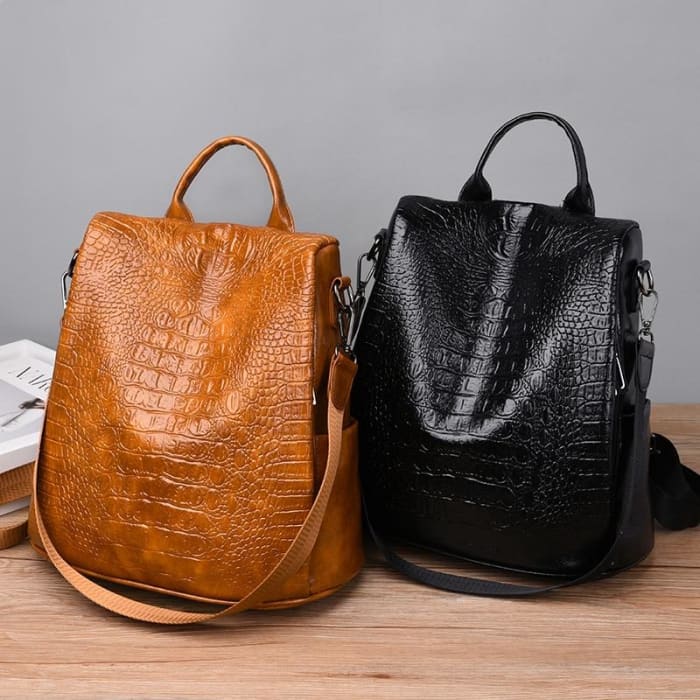 Sac a Dos Pu Alligator Sac a dos Femme