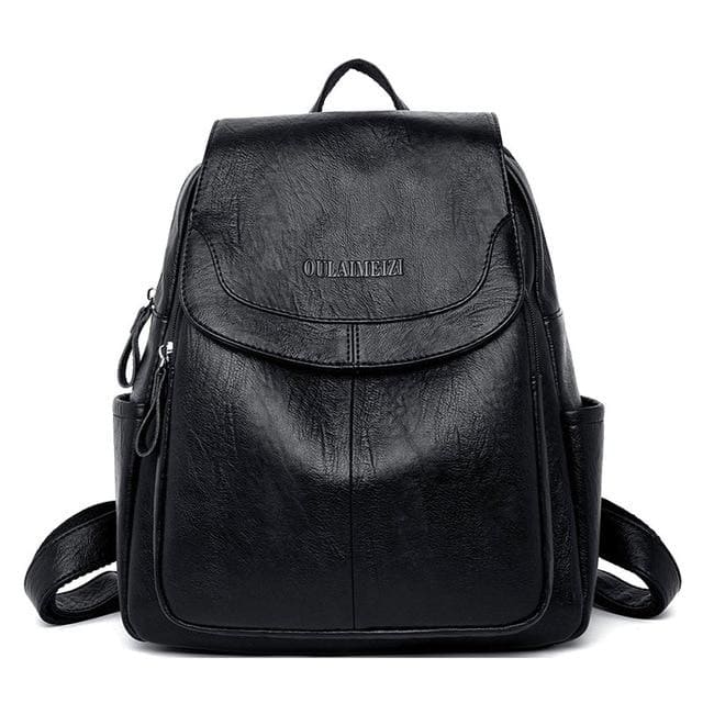 Sac à Dos Simili Cuir Noir