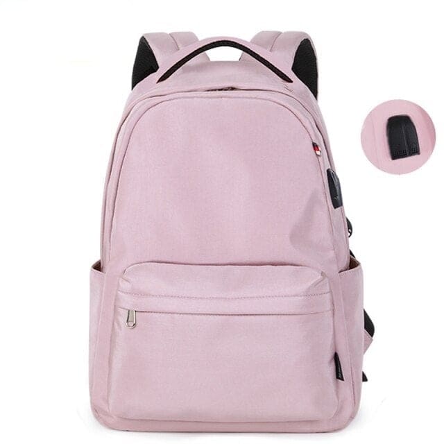 Sac a Dos Style Coreen Violet USB Sac a dos Homme