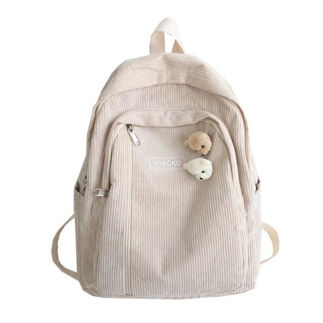 Sac à Dos Velours Femme Khaki Sac a dos Femme