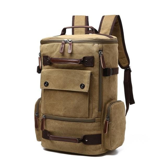 Sac à Dos Voyage Vintage Khaki Sac à dos Homme