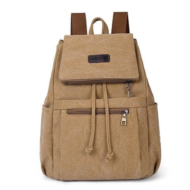 Sac à Dos en Tissu Femme Khaki Sac a dos Femme