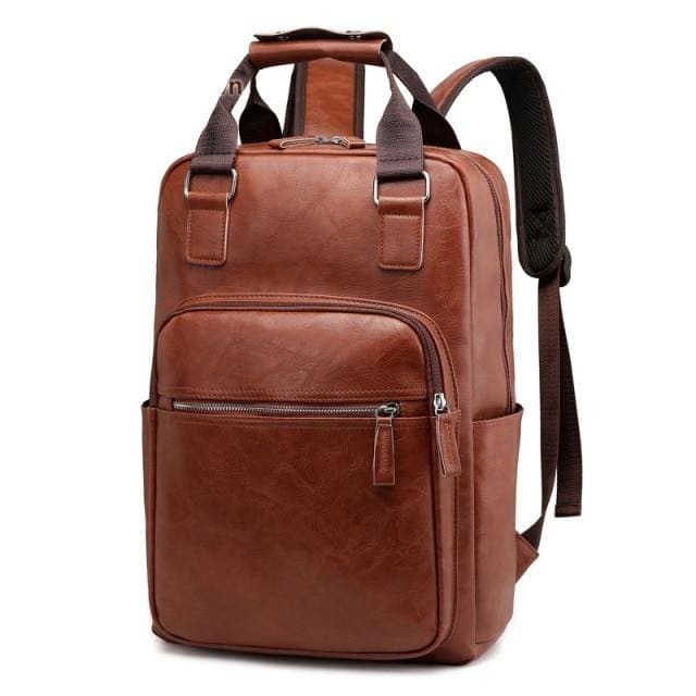 Grand Sac à Dos Pu Homme Marron Clair Sac a dos Homme