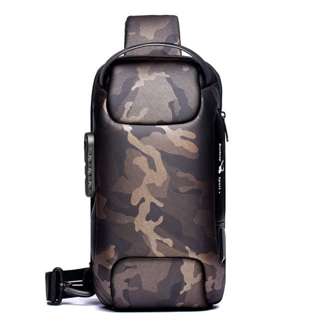 Sac à Bandoulière étanche Antivol Camouflage Sac a dos Homme