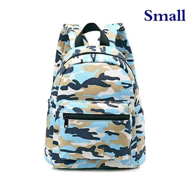 Sac à Dos Camouflage - Bleu Small - Camouflage - Cartable -