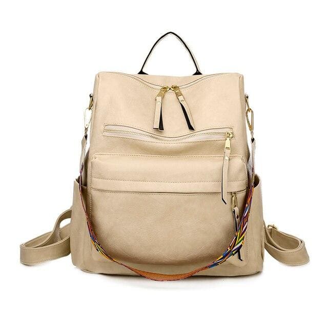 Sac à Dos Cuir Pu Khaki Sac a dos Femme