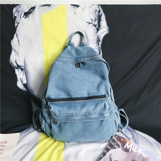 Sac à Dos Denim Bleu Sac a dos Femme