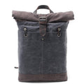 Sac a Dos Roll Top Homme - Gris - Homme - Roll Top