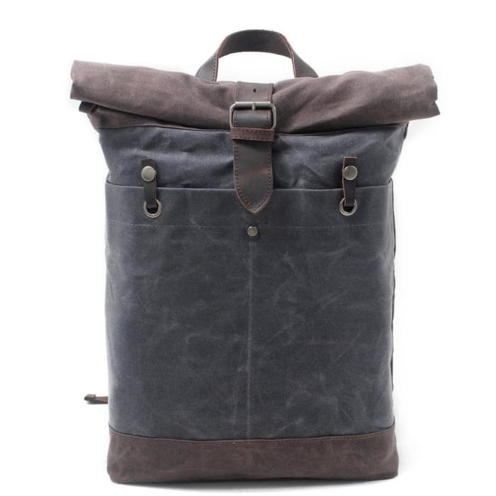Sac a Dos Roll Top Homme - Gris - Homme - Roll Top