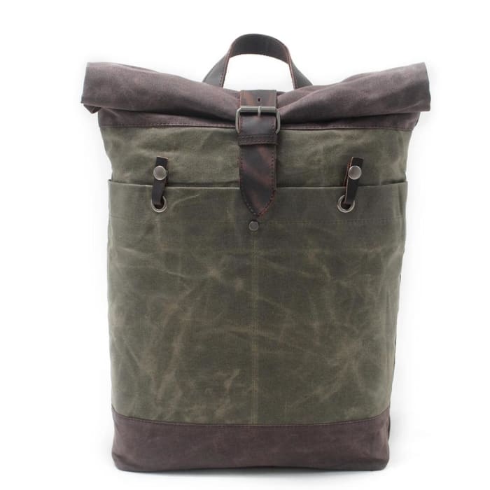 Sac a Dos Roll Top Homme - Vert - Homme - Roll Top