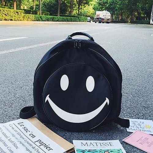 Sac à Dos Smiley Noir Sac à dos Fille