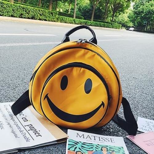 Sac à Dos Smiley Jaune Sac à dos Fille