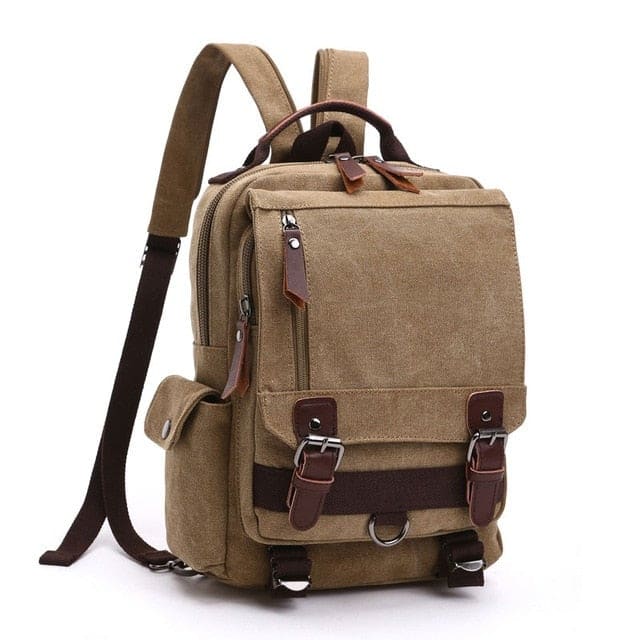 Sac Pour Etudiant Homme Khaki Sac a dos Homme